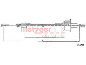 METZGER 10.2411 sankabos trosas 
 Dviratė transporto priemonės -> Kabeliai ir tachometro velenaai -> Sankabos trosas
6174503, 6612561