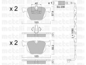 METELLI 22-0643-0K stabdžių trinkelių rinkinys, diskinis stabdys 
 Techninės priežiūros dalys -> Papildomas remontas
