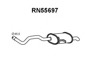 VENEPORTE RN55697 galinis duslintuvas 
 Išmetimo sistema -> Duslintuvas
8200276011