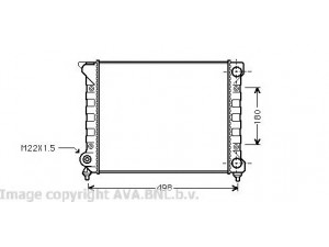 AVA QUALITY COOLING VW2070 radiatorius, variklio aušinimas 
 Aušinimo sistema -> Radiatorius/alyvos aušintuvas -> Radiatorius/dalys
353121253AA, 353121253T