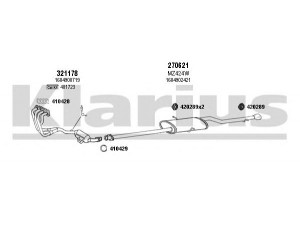 KLARIUS 600435E išmetimo sistema