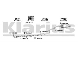 KLARIUS 570097U išmetimo sistema 
 Išmetimo sistema -> Išmetimo sistema, visa