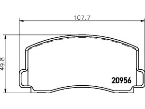 MINTEX MDB1216 stabdžių trinkelių rinkinys, diskinis stabdys 
 Techninės priežiūros dalys -> Papildomas remontas
DBP511107, MB277619, MB316685, MB327619