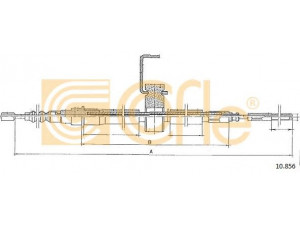 COFLE 10.856 trosas, stovėjimo stabdys 
 Stabdžių sistema -> Valdymo svirtys/trosai
8967481, 8967630