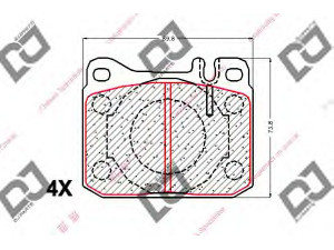 DJ PARTS BP1869 stabdžių trinkelių rinkinys, diskinis stabdys 
 Techninės priežiūros dalys -> Papildomas remontas
0004205920, 0004206020, 0004209420