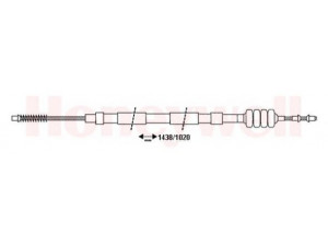 BENDIX 432716B trosas, stovėjimo stabdys 
 Stabdžių sistema -> Valdymo svirtys/trosai
6314201285, 6314202185