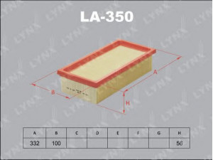 LYNXauto LA-350 oro filtras 
 Filtrai -> Oro filtras
1500A045, 8200 792 661, 1350900501