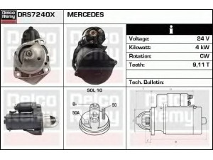 DELCO REMY DRS7240X starteris 
 Elektros įranga -> Starterio sistema -> Starteris