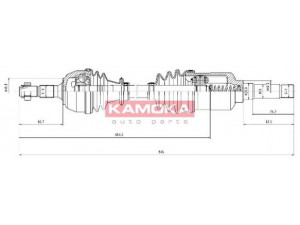 KAMOKA CT1138906 kardaninis velenas 
 Ratų pavara -> Kardaninis velenas
96042942, 3273C8, 3273E2