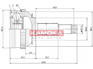 KAMOKA 6999 jungčių komplektas, kardaninis velenas 
 Ratų pavara -> Sujungimai/komplektas
4511435, 4641960AA, 4660288AB, 4808883