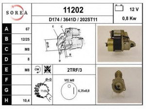EAI 11202 starteris 
 Elektros įranga -> Starterio sistema -> Starteris