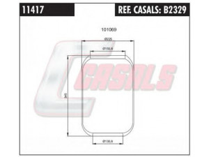 CASALS B2329 dėklas, pneumatinė pakaba
