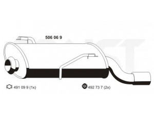 ERNST 506069 galinis duslintuvas 
 Išmetimo sistema -> Duslintuvas
1726 EH, 1726 KT, 1726 VL, 1726 VW