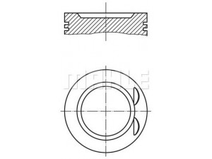 MAHLE ORIGINAL 038 24 02 stūmoklis 
 Variklis -> Cilindrai/stūmokliai