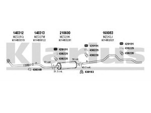KLARIUS 600266E išmetimo sistema 
 Išmetimo sistema -> Išmetimo sistema, visa