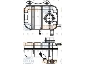 HELLA 8MA 376 704-861 išsiplėtimo bakelis, aušinimo skystis 
 Aušinimo sistema -> Radiatorius/alyvos aušintuvas -> Išsiplėtimo bakelis, variklio aušinimo skystis
5484705