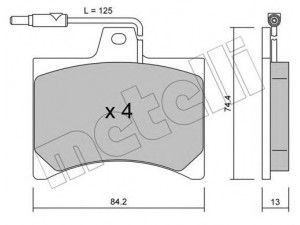 METELLI 22-0025-0 stabdžių trinkelių rinkinys, diskinis stabdys 
 Techninės priežiūros dalys -> Papildomas remontas
4248.13, 4250.15, 4251.15, 95539013