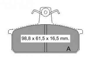 VEMA 831910 stabdžių trinkelių rinkinys, diskinis stabdys
58888150, 82374569, 3980051