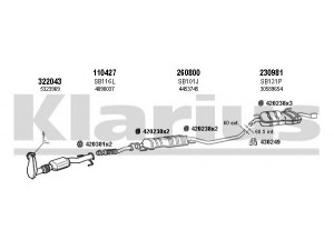 KLARIUS 750174E išmetimo sistema 
 Išmetimo sistema -> Išmetimo sistema, visa