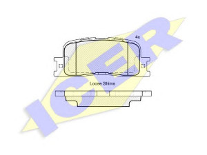 ICER 181706 stabdžių trinkelių rinkinys, diskinis stabdys 
 Techninės priežiūros dalys -> Papildomas remontas
04466-06010, 04466-33100, 04466-33130