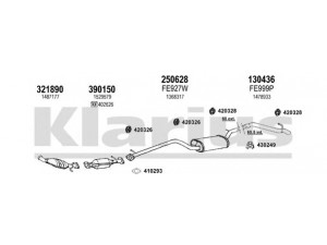 KLARIUS 361821E išmetimo sistema 
 Išmetimo sistema -> Išmetimo sistema, visa