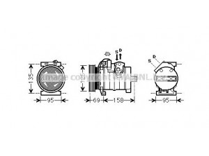 AVA QUALITY COOLING CRK130 kompresorius, oro kondicionierius 
 Oro kondicionavimas -> Kompresorius/dalys
4596491AB, 4596491AC, 55111035AA