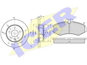 ICER 31288-6380 stabdžių rinkinys, diskiniai stabdžiai 
 Stabdžių sistema -> Diskinis stabdys -> Stabdžių remonto rinkinys