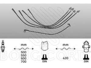 BOUGICORD 4007 uždegimo laido komplektas 
 Kibirkšties / kaitinamasis uždegimas -> Uždegimo laidai/jungtys
72715585