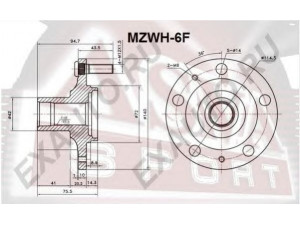 ASVA MZWH-6F rato stebulė 
 Ašies montavimas/vairavimo mechanizmas/ratai -> Rato stebulė/montavimas -> Rato stebulė
GR1A-33-060, GR1A-33-060A, GR1A-33-061