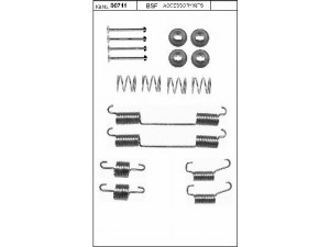BSF 00711 priedų komplektas, stovėjimo stabdžių trinkelės 
 Stabdžių sistema -> Rankinis stabdys