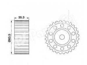 IPS Parts ITB-6203 įtempiklis, paskirstymo diržas 
 Diržinė pavara -> Paskirstymo diržas/komplektas -> Dirželio įtempiklis (įtempimo blokas)
13503-54030, 13503-54040