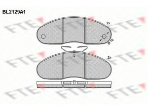 FTE BL2129A1 stabdžių trinkelių rinkinys, diskinis stabdys 
 Techninės priežiūros dalys -> Papildomas remontas
M-06905294-0, 77 01 203 895