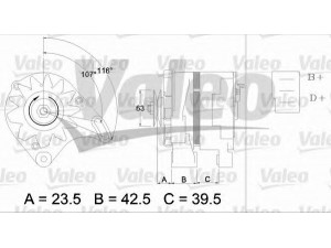 VALEO 436704 kintamosios srovės generatorius