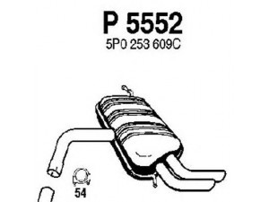 FENNO P5552 galinis duslintuvas 
 Išmetimo sistema -> Duslintuvas
5P0253609B