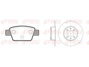 REMSA 8861.00 stabdžių rinkinys, diskiniai stabdžiai 
 Stabdžių sistema -> Diskinis stabdys -> Stabdžių remonto rinkinys
0060801755, 0082433853, 82434070
