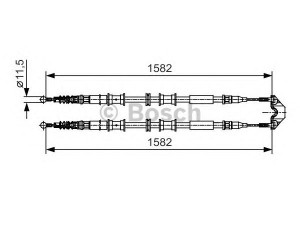 BOSCH 1 987 482 138 trosas, stovėjimo stabdys 
 Stabdžių sistema -> Valdymo svirtys/trosai
13172730, 522017, 13172730, 13 172 730