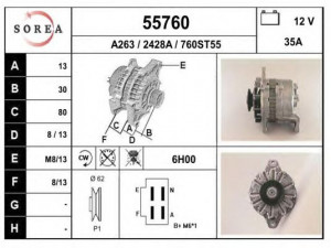 EAI 55760 kintamosios srovės generatorius
032418300, 032718300, 048318300
