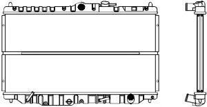 SAKURA  Automotive 1211-0205 radiatorius, variklio aušinimas