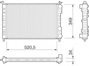 MAGNETI MARELLI 350213260000 radiatorius, variklio aušinimas 
 Aušinimo sistema -> Radiatorius/alyvos aušintuvas -> Radiatorius/dalys
46417050