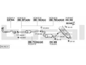 BOSAL 090.992.61 išmetimo sistema 
 Išmetimo sistema -> Išmetimo sistema, visa