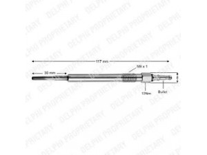 DELPHI HDS414 kaitinimo žvakė 
 Kibirkšties / kaitinamasis uždegimas -> Kaitinimo kaištis
MN980234, N 105 798 02, N 105 798 03