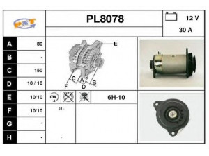 SNRA PL8078 kintamosios srovės generatorius
200888, 114938707, B2R14X30H7612