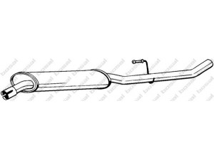 BOSAL 283-307 vidurinis duslintuvas 
 Išmetimo sistema -> Duslintuvas
1717.R1, 94 562 01780, 94 562 01780