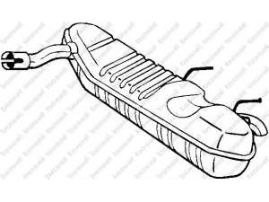 BOSAL 185-365 galinis duslintuvas 
 Išmetimo sistema -> Duslintuvas
24462361, 58 52 243