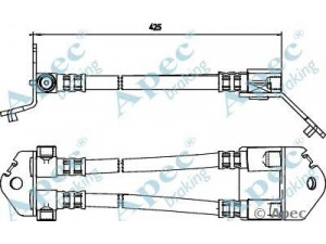 APEC braking HOS3555 stabdžių žarnelė 
 Stabdžių sistema -> Stabdžių žarnelės
4409342, YC152282DA