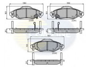 COMLINE CBP31152 stabdžių trinkelių rinkinys, diskinis stabdys 
 Techninės priežiūros dalys -> Papildomas remontas
044650D010, 044650D040