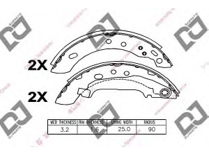 DJ PARTS BS1126 stabdžių trinkelių komplektas 
 Techninės priežiūros dalys -> Papildomas remontas
440606F625, 4406099B26