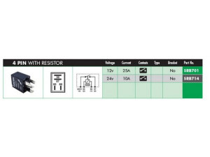 LUCAS ELECTRICAL SRB701 relė, degalų siurblys