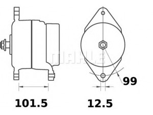 MAHLE ORIGINAL MG 549 kintamosios srovės generatorius