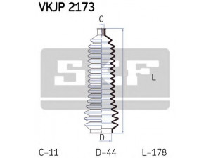 SKF VKJP 2173 gofruotoji membrana, vairavimas 
 Vairavimas -> Gofruotoji membrana/sandarinimai
77 01 038 839